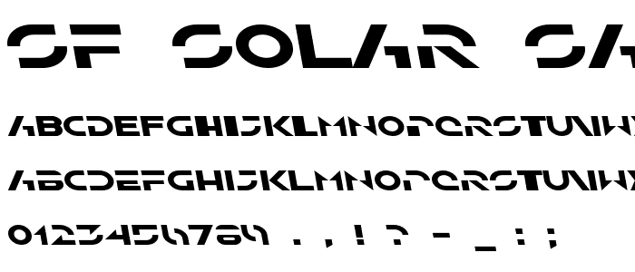 SF Solar Sailer Extended Italic font